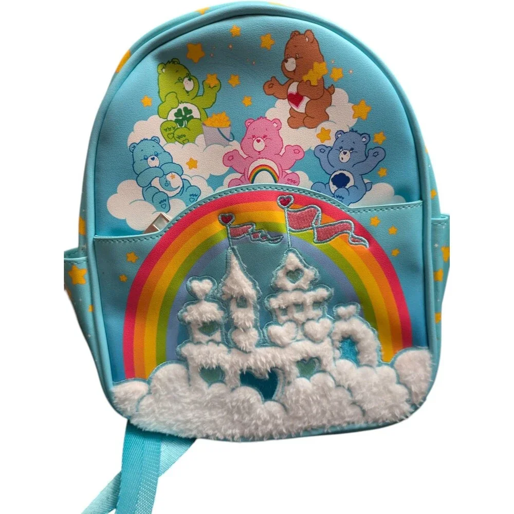 Care Bears Mini Backpack Rainbow Cloud Castle Blue Kids Bag NEW With Tags